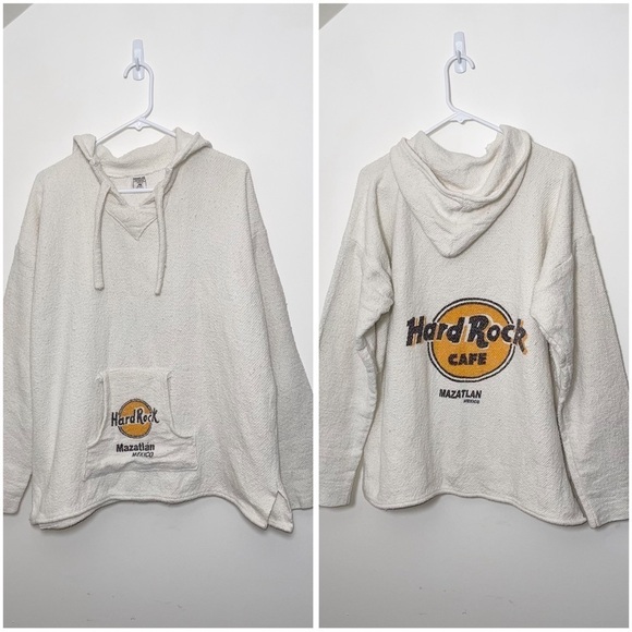 Vintage Hard Rock Cafe Mexico Burlap Poncho Drug Rug - Picture 1 of 6